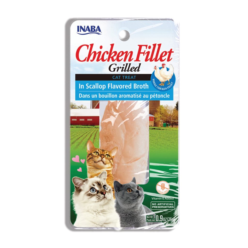 Grilled Fillets for Cat, Chicken in Scallop Flavored Broth (Each: 1 Fillets)