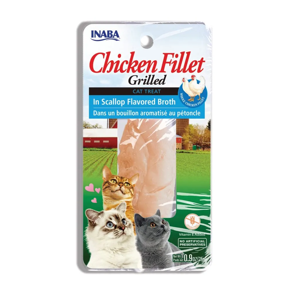 Grilled Fillets for Cat, Chicken in Scallop Flavored Broth (Each: 1 Fillets)