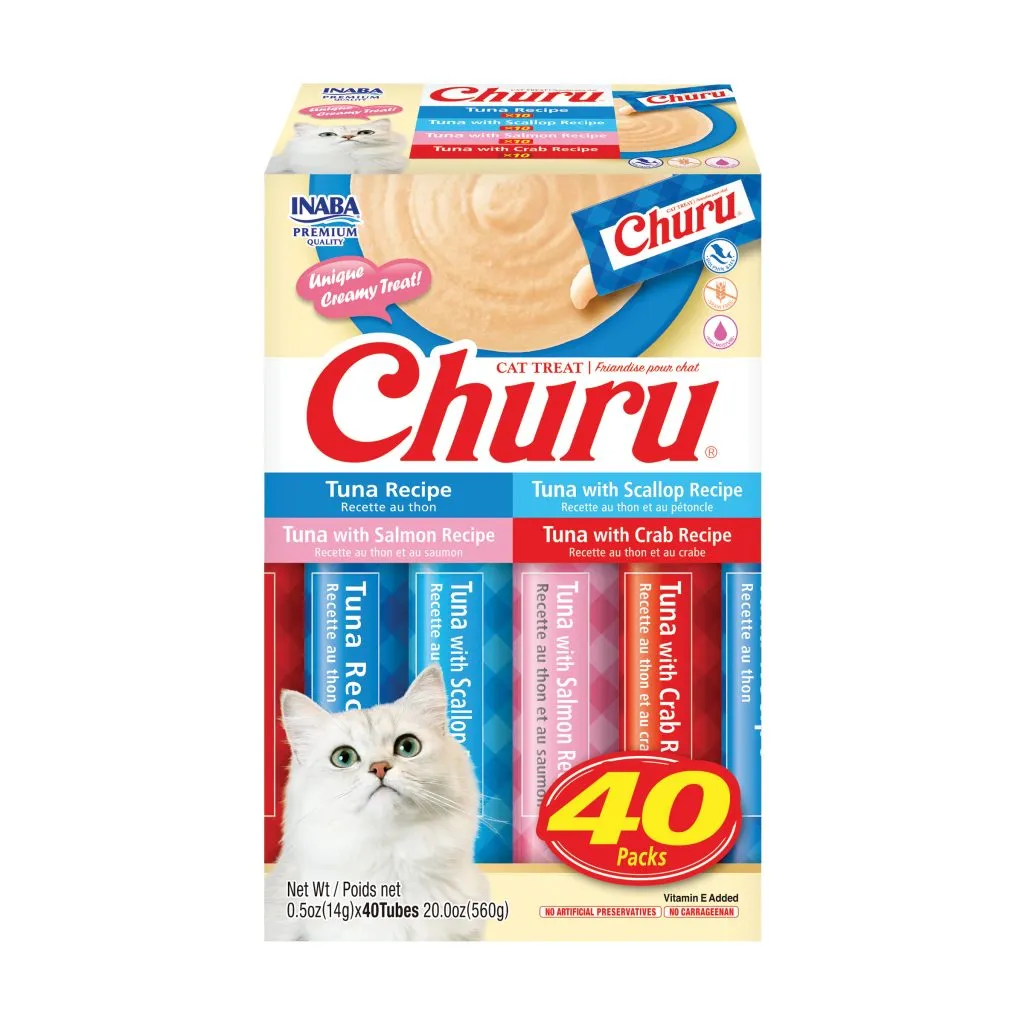Churu for Cat, Tuna Variety Box (Each: 40 Tubes)