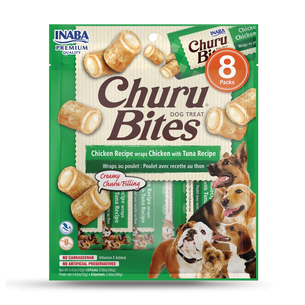 Churu Bites for Dog, Chicken with Tuna Recipe (Each: 8 Tubes)