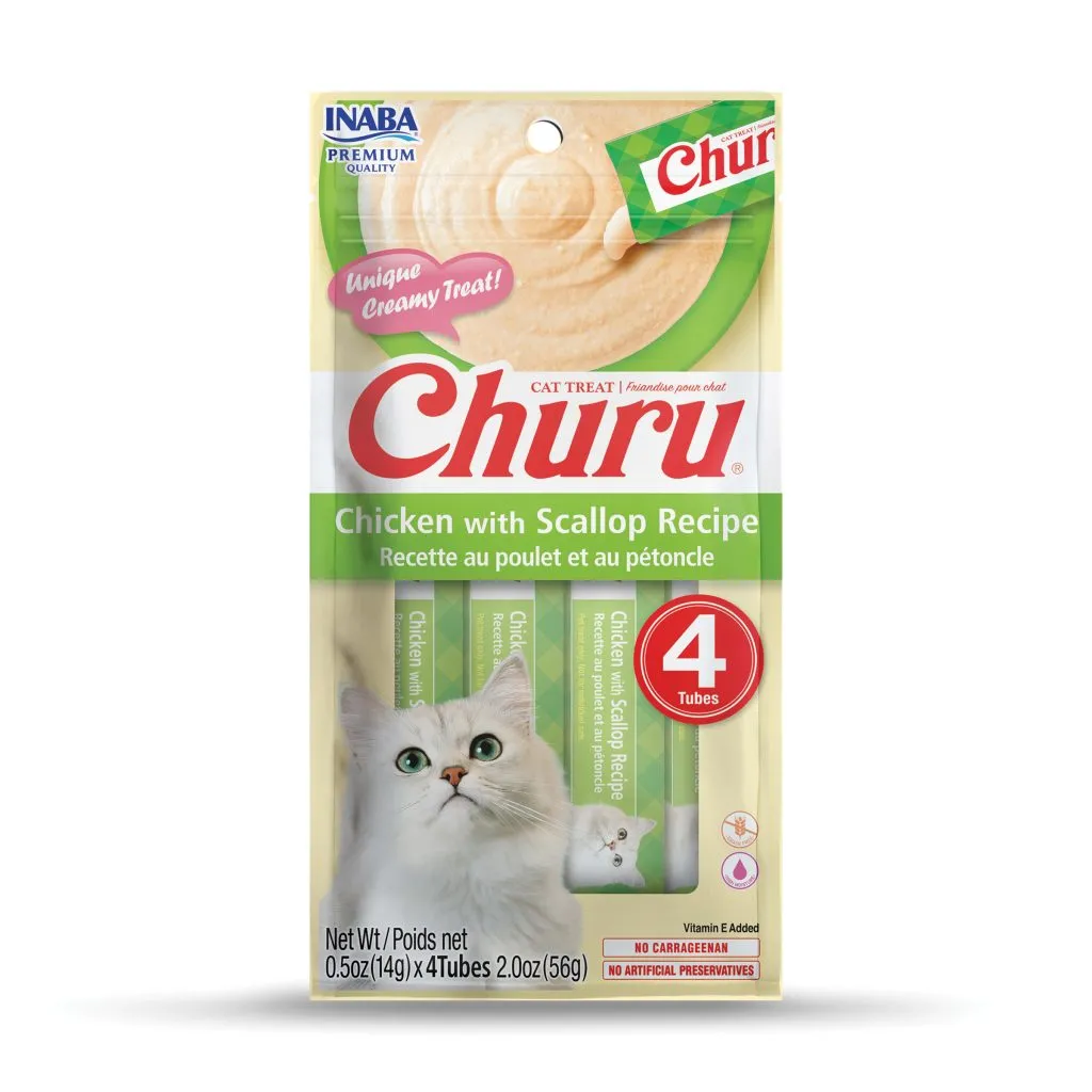 Churu for Cat, Chicken with Scallop Recipe (Each: 4 Tubes)
