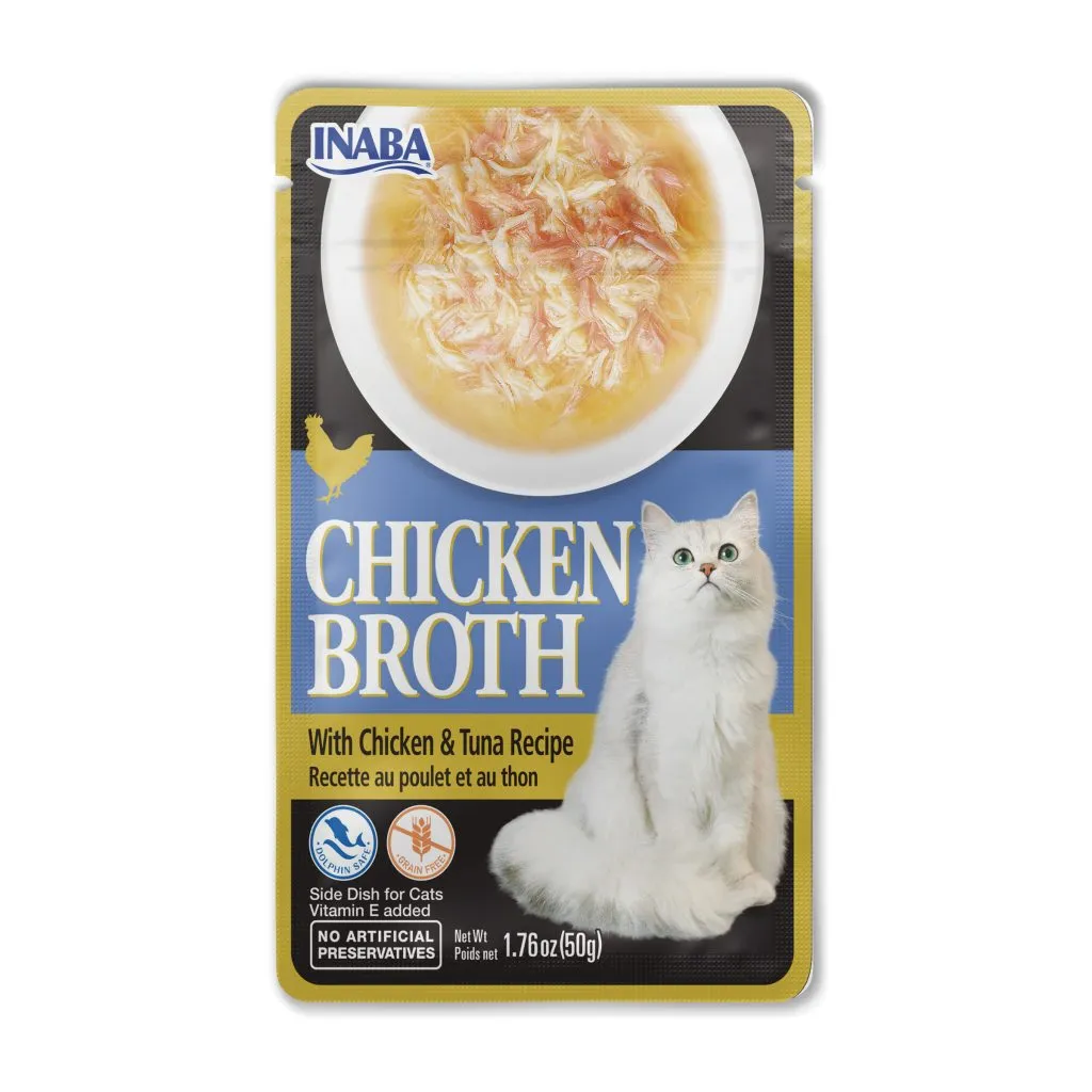Chicken Broth for Cat, Chicken & Tuna Recipe (Each: 1 Pouch)