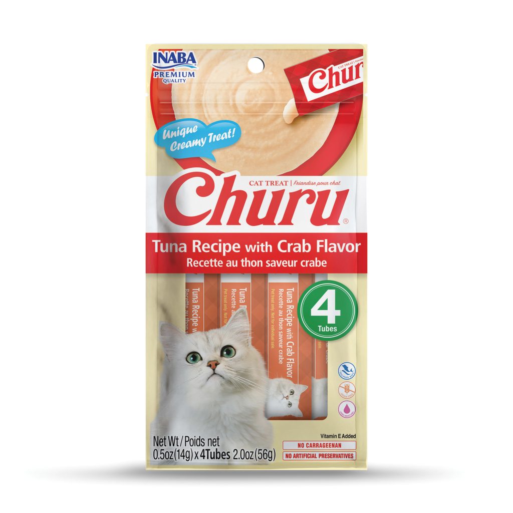 Churu for Cat, Tuna Recipe with Crab Flavor (Each: 4 Tubes)