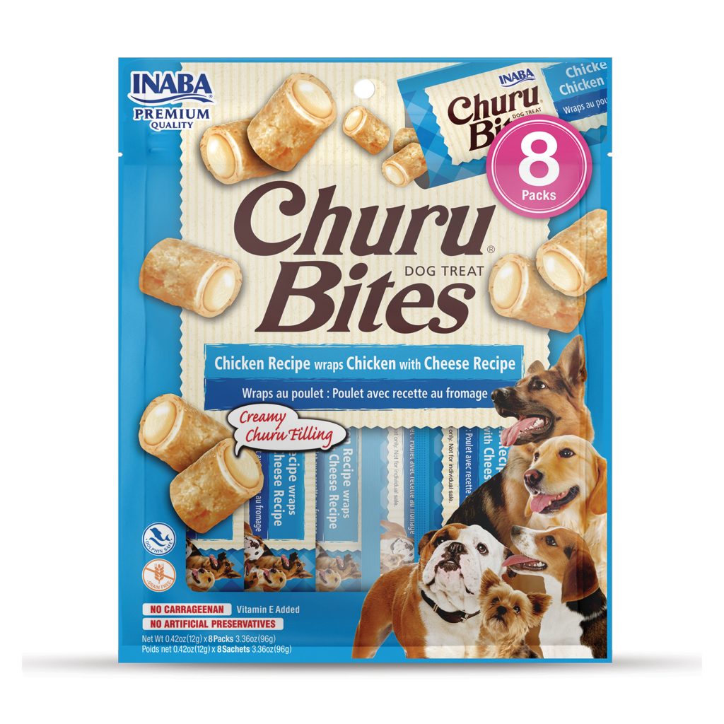 Churu Bites for Dog, Chicken with Cheese Recipe (Each: 8 Tubes)