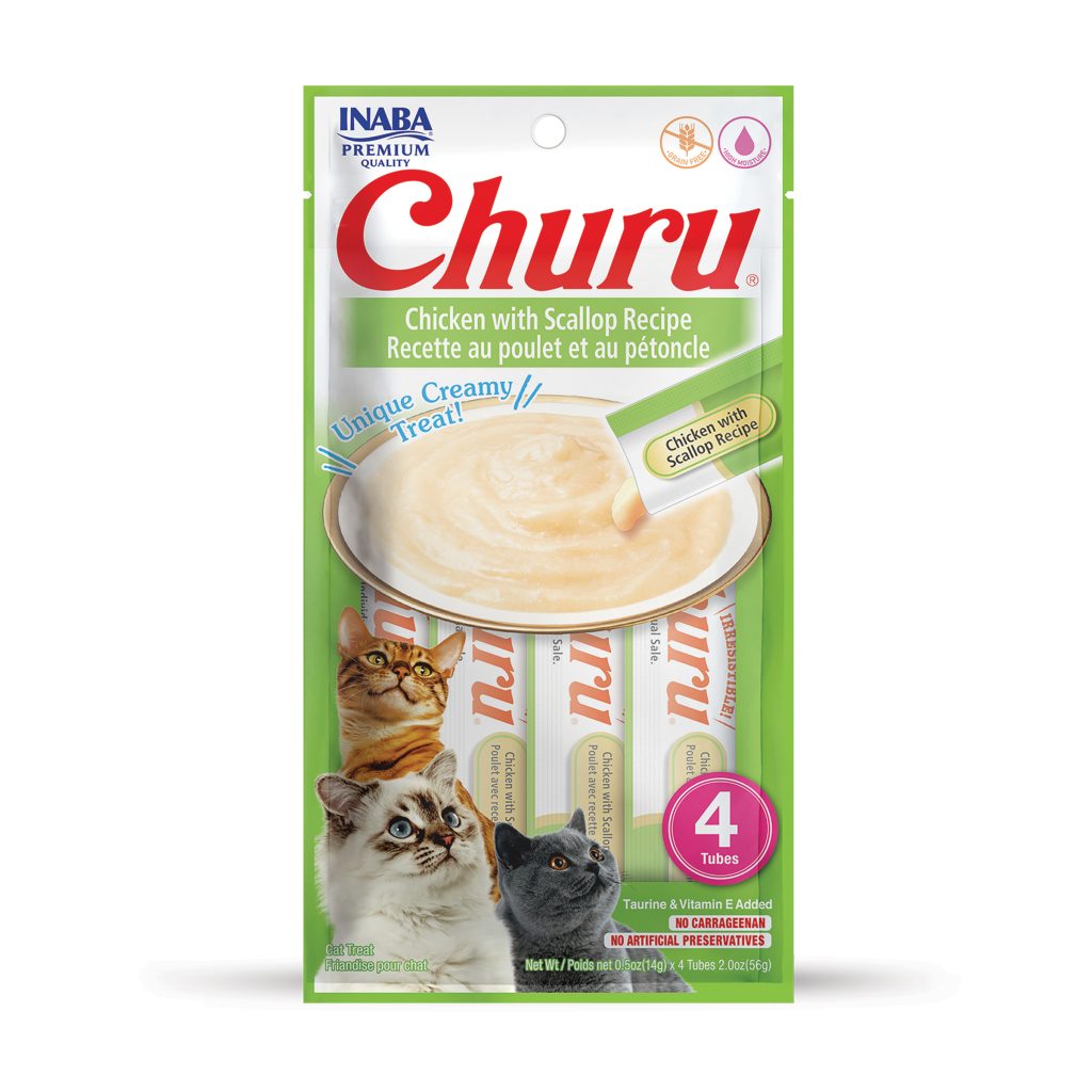 Churu for Cat, Chicken with Scallop Recipe (Each: 4 Tubes)