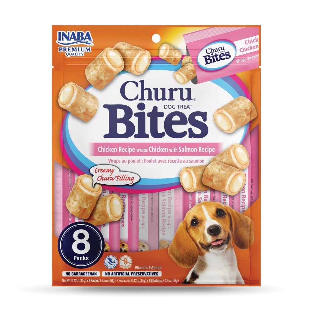 Churu Bites for Dog, Chicken with Salmon Recipe (Each: 8 Tubes)