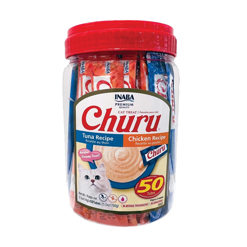 Churu for Cat, Tuna & Chicken Variety Jar (Each: 50 Tubes)