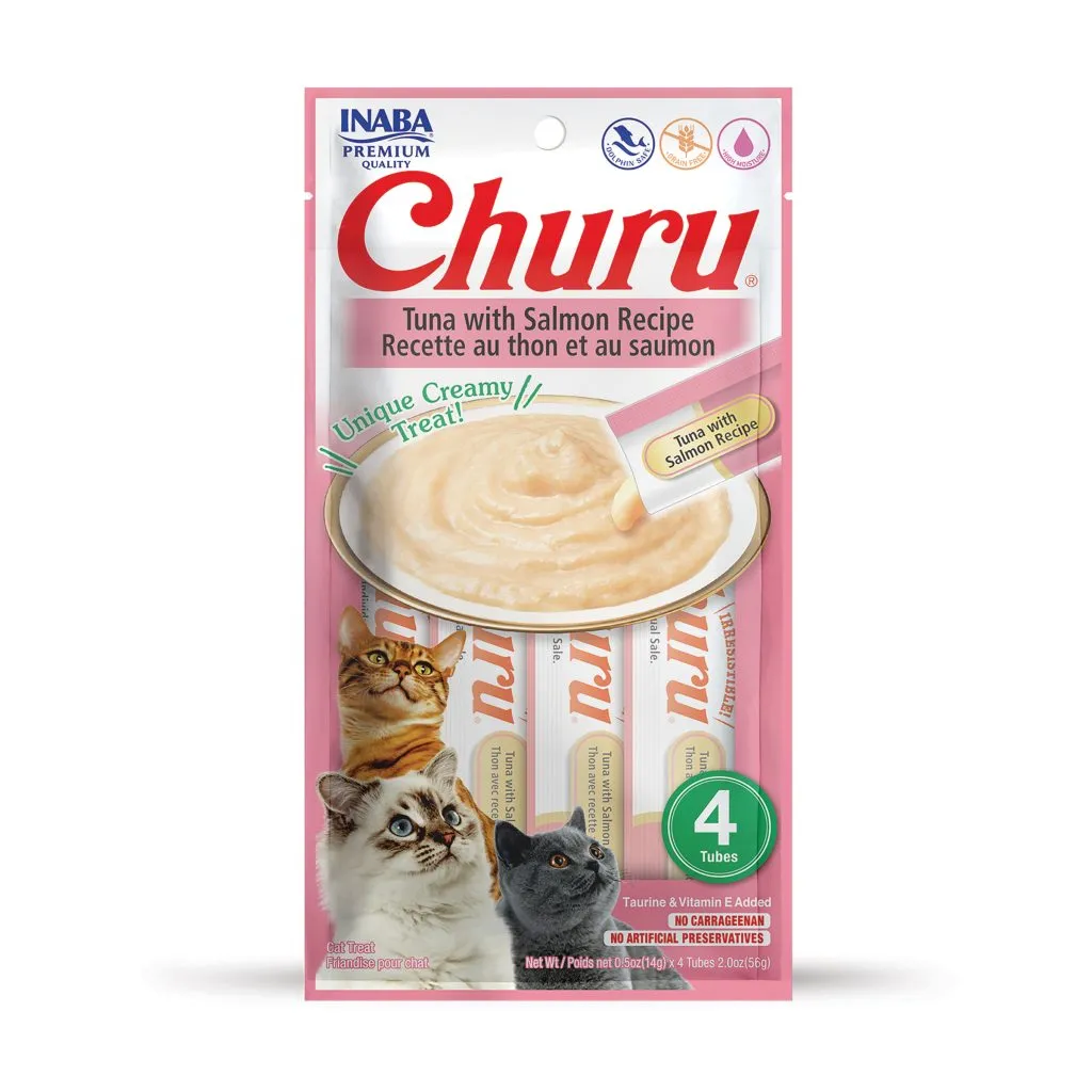 Churu for Cat, Tuna with Salmon Recipe (Each: 4 Tubes)