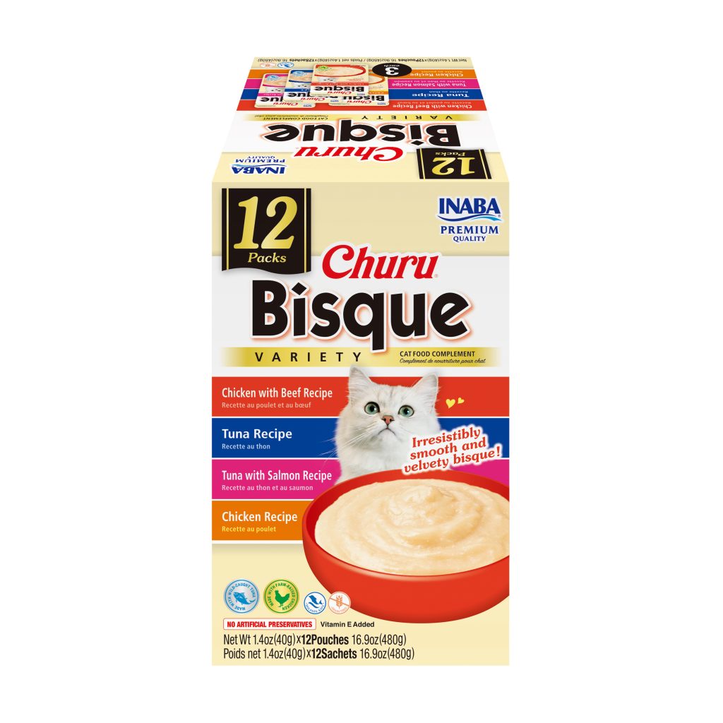 Churu Bisque for Cat, Tuna & Chicken Variety (Each: 12 Pouches)
