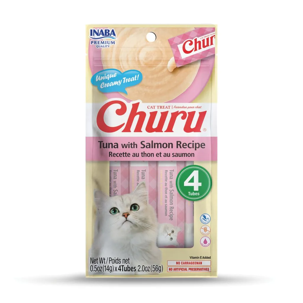 Churu for Cat, Tuna with Salmon Recipe (Each: 4 Tubes)