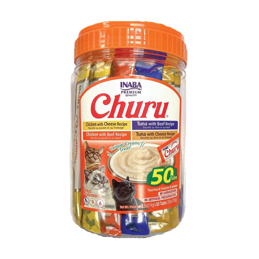 Churu for Cat, Beef & Cheese Variety Jar (Each: 50 Tubes)