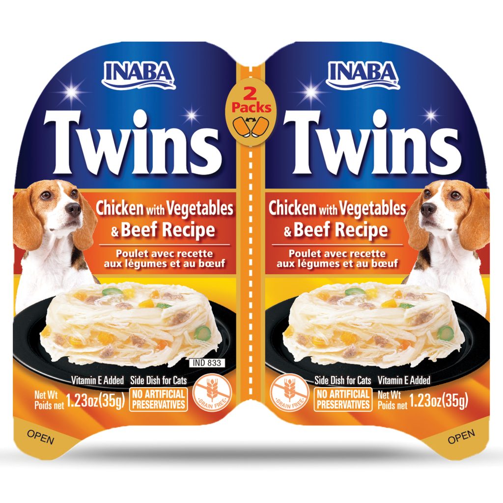 Twins for Dog, Chicken with Vegetables & Beef Recipe (Each: 2 Cups)