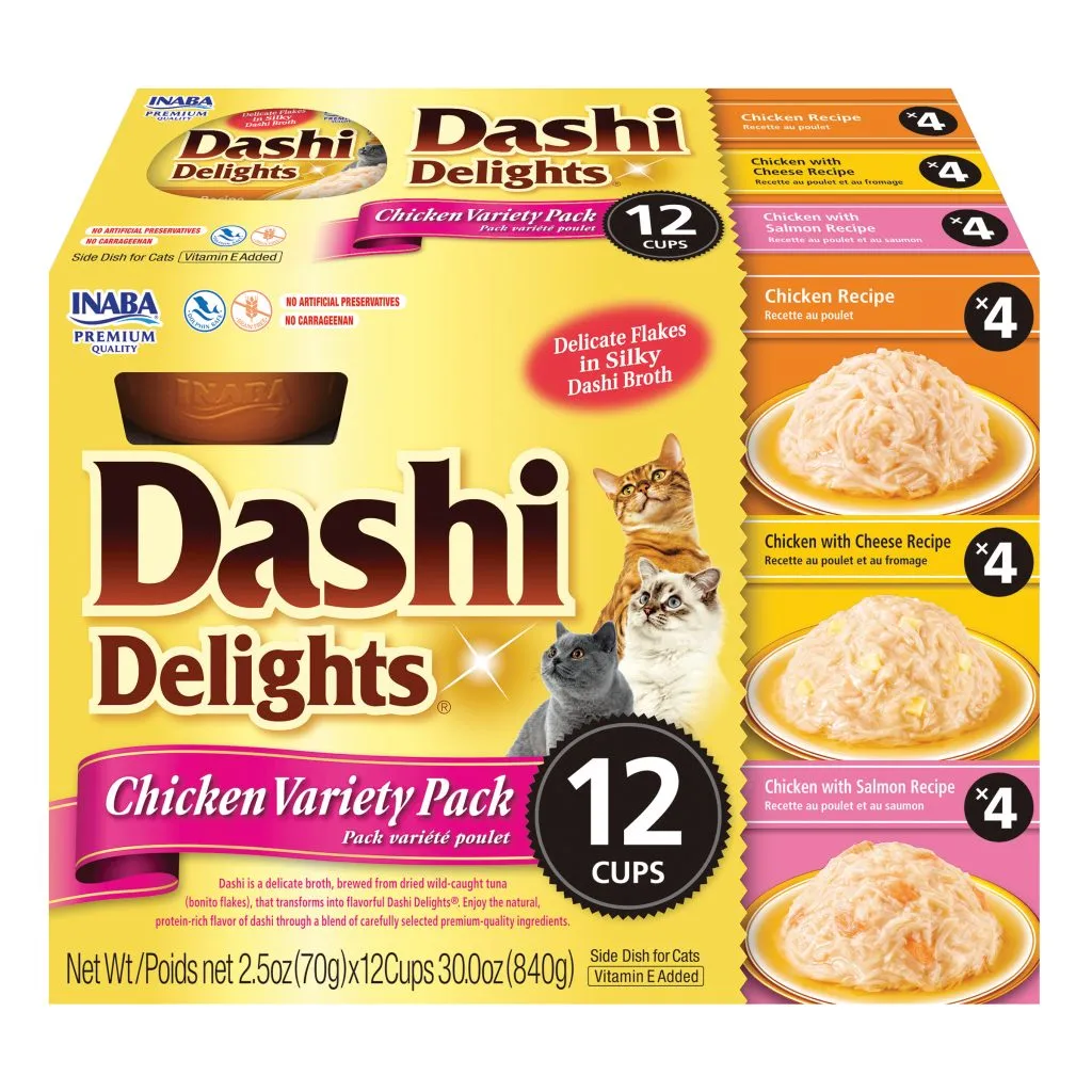 Dashi Delights for Cat, Chicken Variety (Each: 12 Cups)
