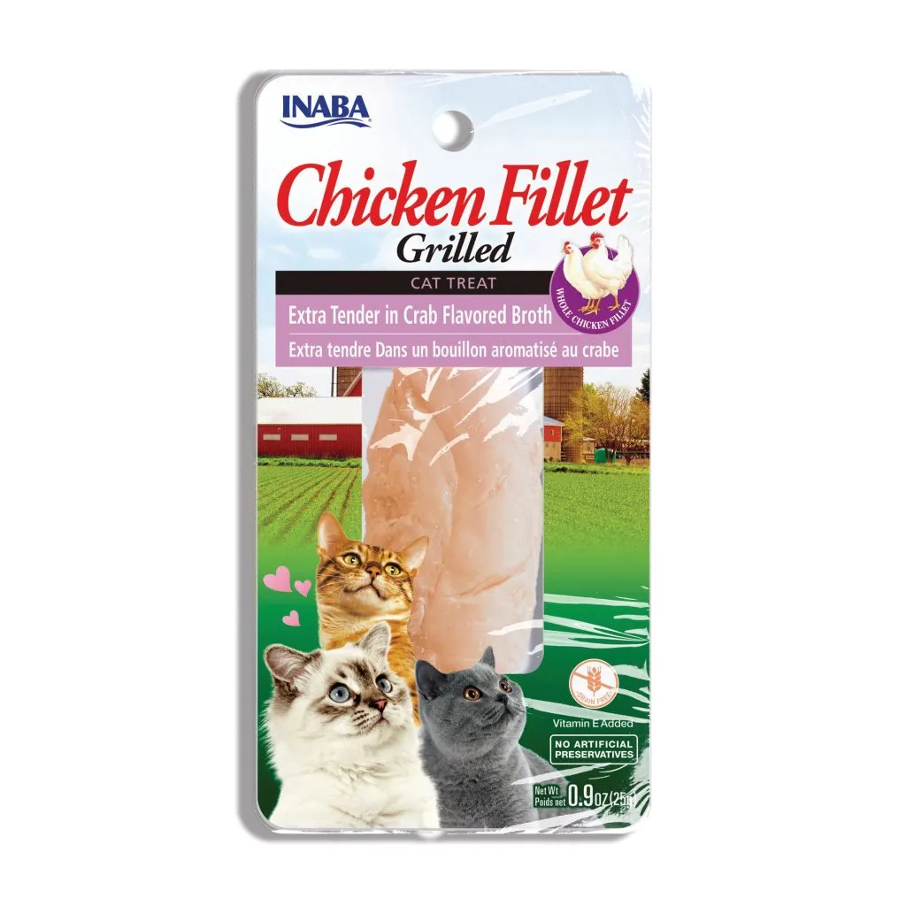 Grilled Fillets for Cat, Extra Tender Chicken in Crab Flavored Broth (Each: 1 Fillets)