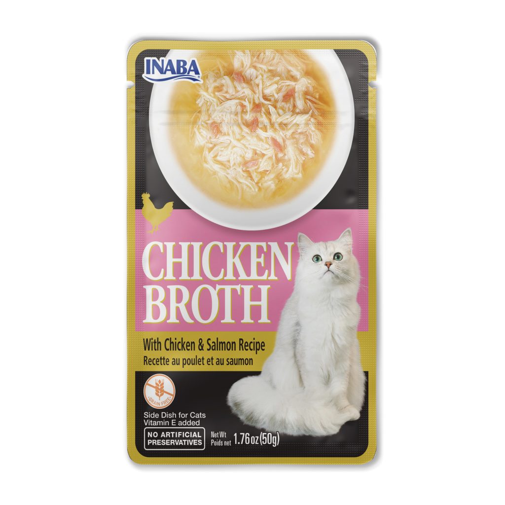 Chicken Broth for Cat, Chicken with Salmon Recipe (Each: 1 Pouch)