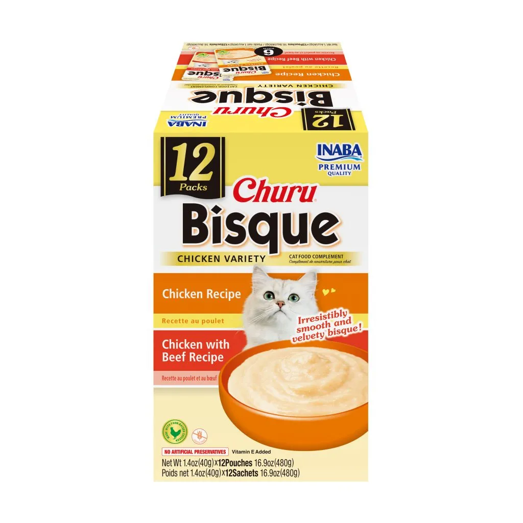 Churu Bisque for Cat, Chicken Variety (Each: 12 Pouches)