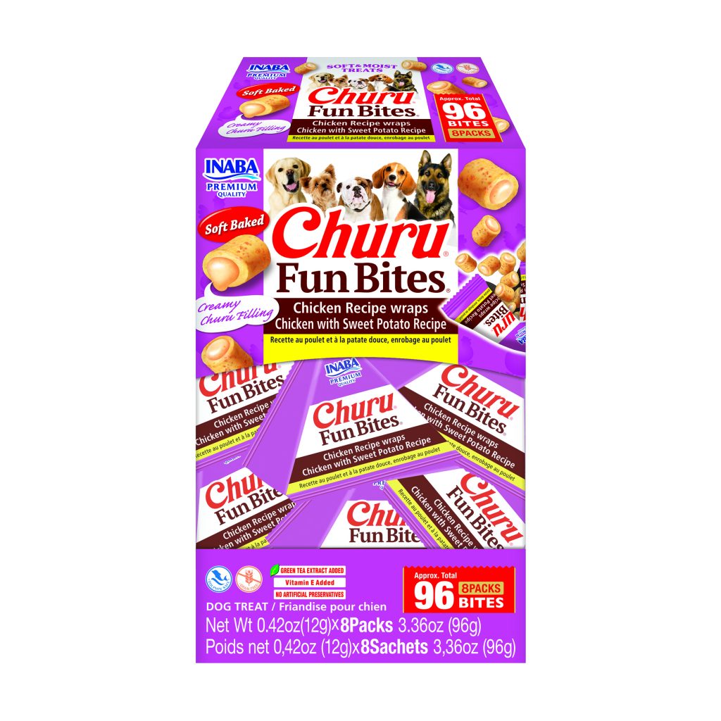 Churu Fun Bites for Dog, Chicken with Sweet Potato Recipe (Each: 8 Tetra Bags)