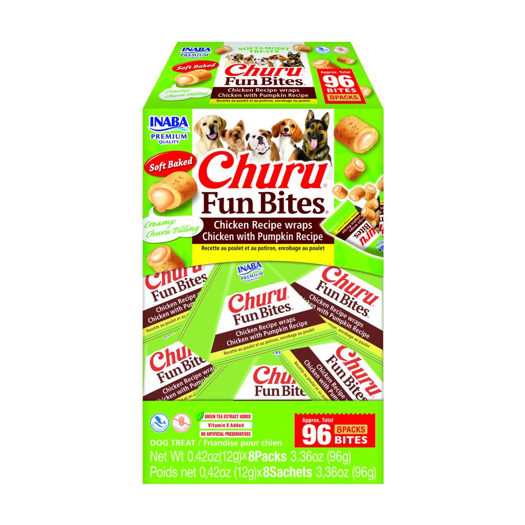 Churu Fun Bites for Dog, Chicken with Pumpkin Recipe (Each: 8 Tetra Bags)