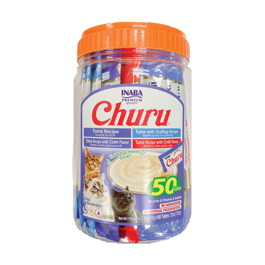 Churu for Cat, Tuna & Seafood Variety Jar (Each: 50 Tubes)