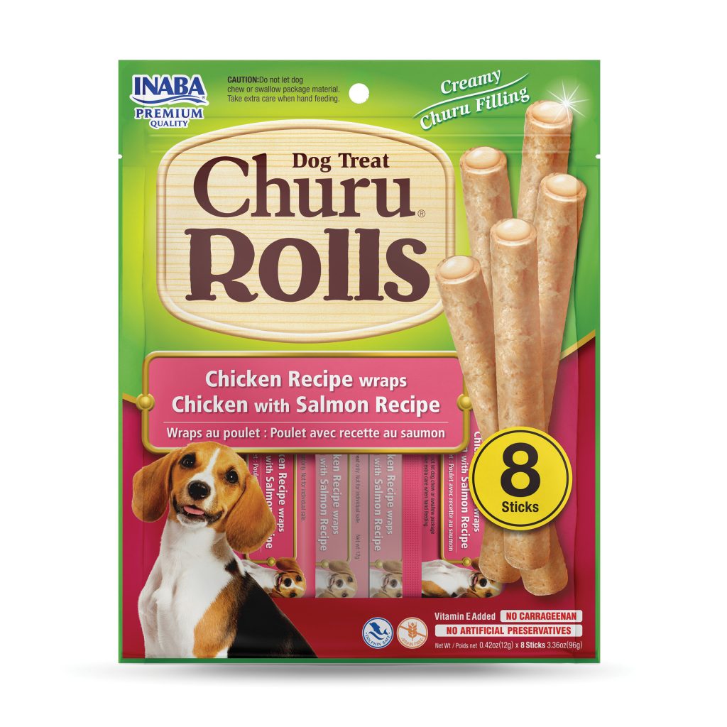 Churu Rolls for Dog, Chicken with Salmon Recipe (Each: 8 Tubes)