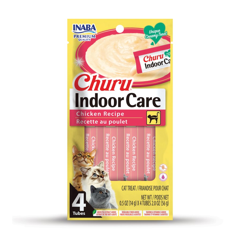Churu Indoor Care for Cat, Chicken Recipe (Each: 4 Tubes)