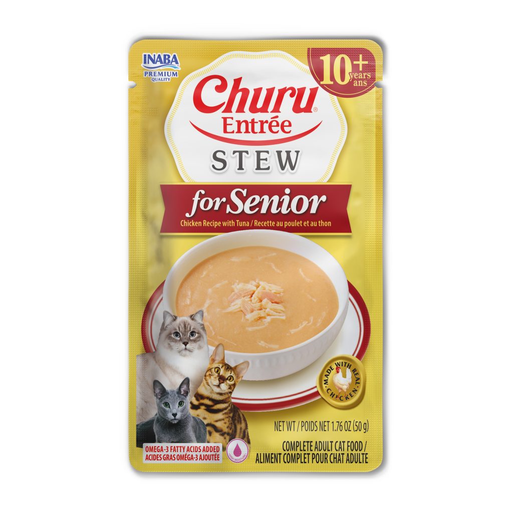 Churu Entree Stew Senior 10+ for Cat, Chicken Recipe with Tuna (Each: 1 Pouch)