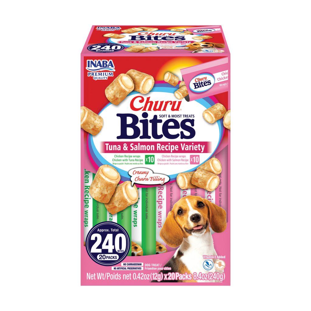 Churu Bites for Dog, Tuna & Salmon Recipe Variety (Each: 20 Tubes)