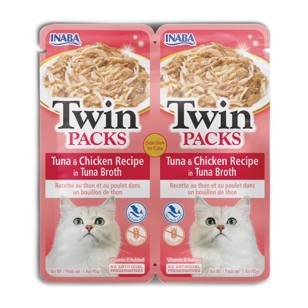 Twin Packs for Cat, Tuna & Chicken Recipe in Tuna Broth (Each: 2 Pouches)