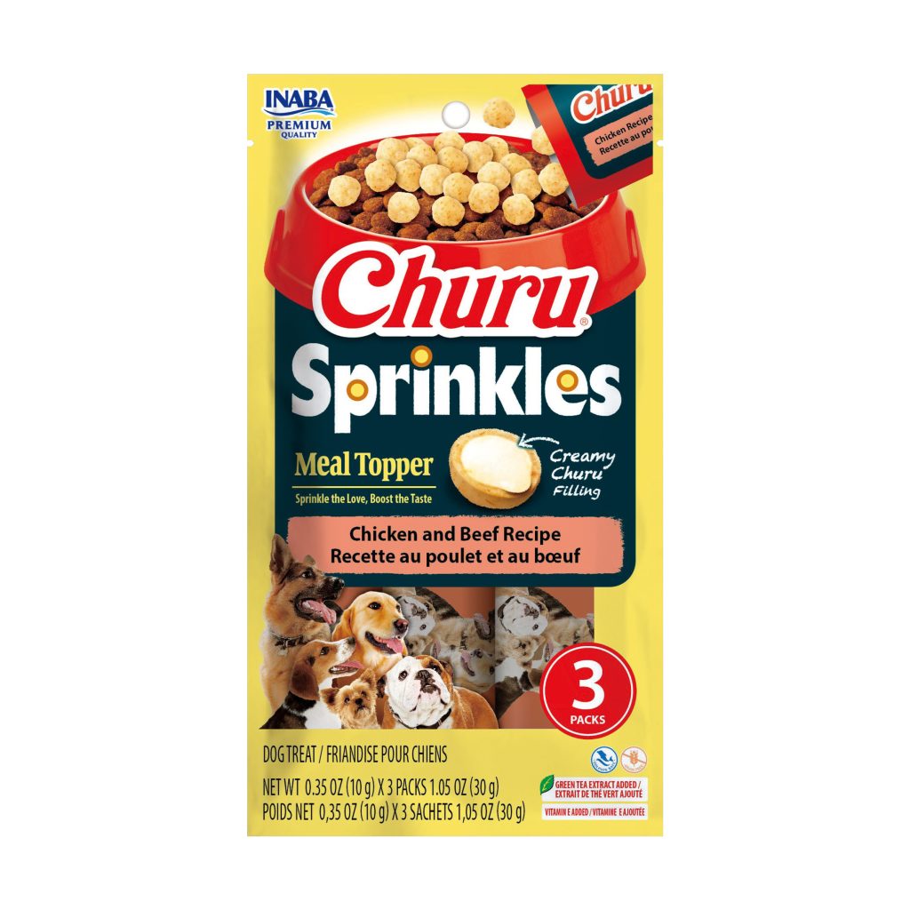 Churu Sprinkles for Dog, Chicken and Beef Recipe (Each: 3 Tubes)