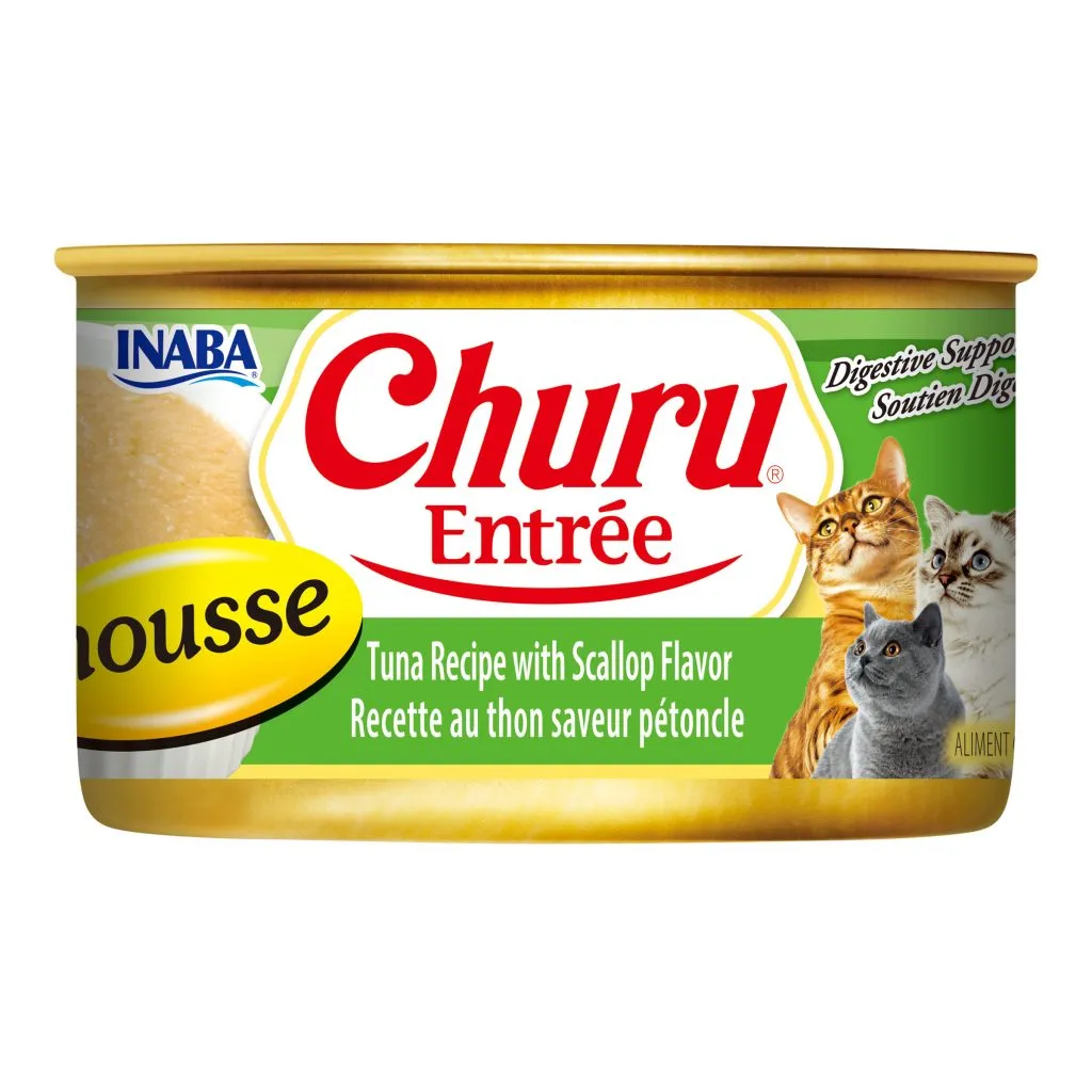 Churu Entree Mousse for Cat, Tuna Recipe with Scallop Flavor (Each: 1 Can)