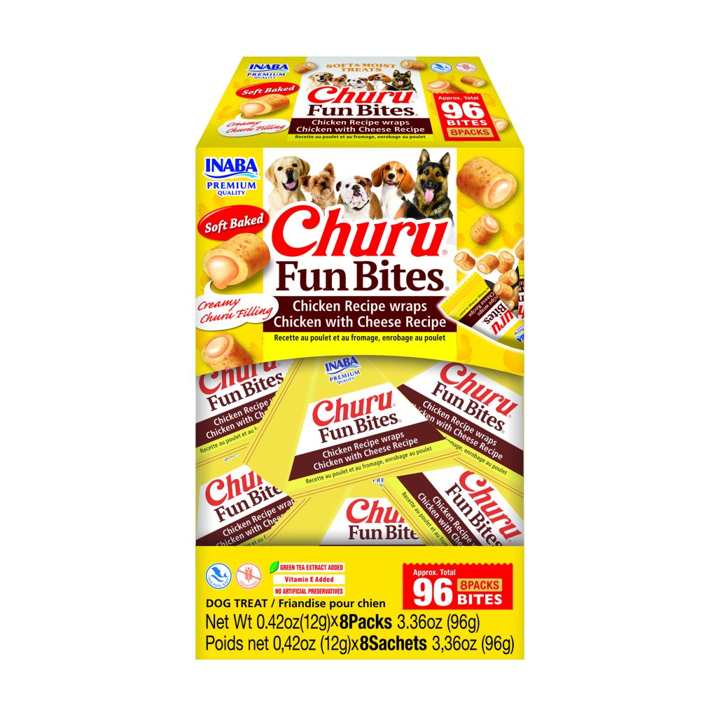 Churu Fun Bites for Dog, Chicken with Cheese Recipe (Each: 8 Tetra Bags)