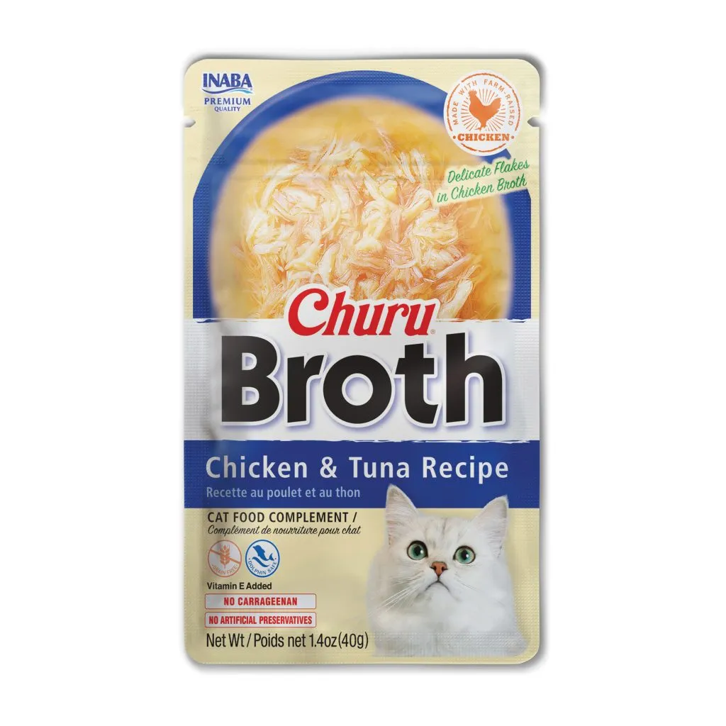 Churu Broth for Cat, Chicken & Tuna Recipe (Each: 1 Pouch)