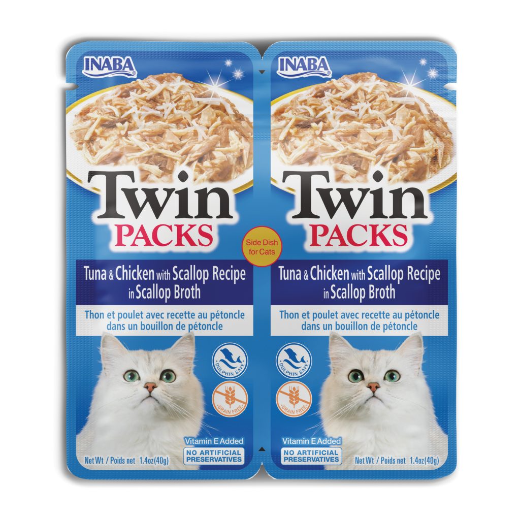 Twin Packs for Cat, Tuna & Chicken with Scallop Recipe in Scallop Broth (Each: 2 Pouches)