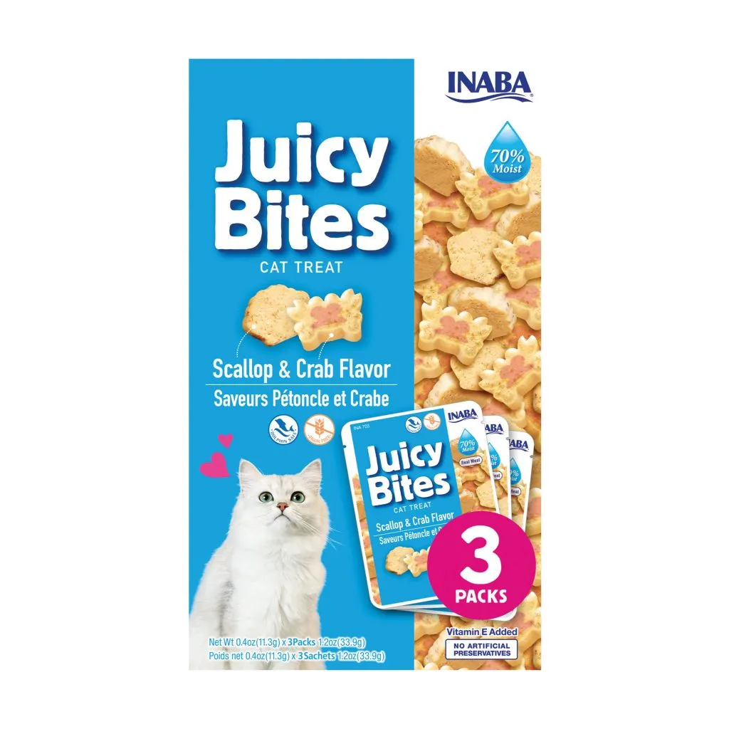 Juicy Bites for Cat, Scallop and Crab Flavor (Each: 3 Pouches)