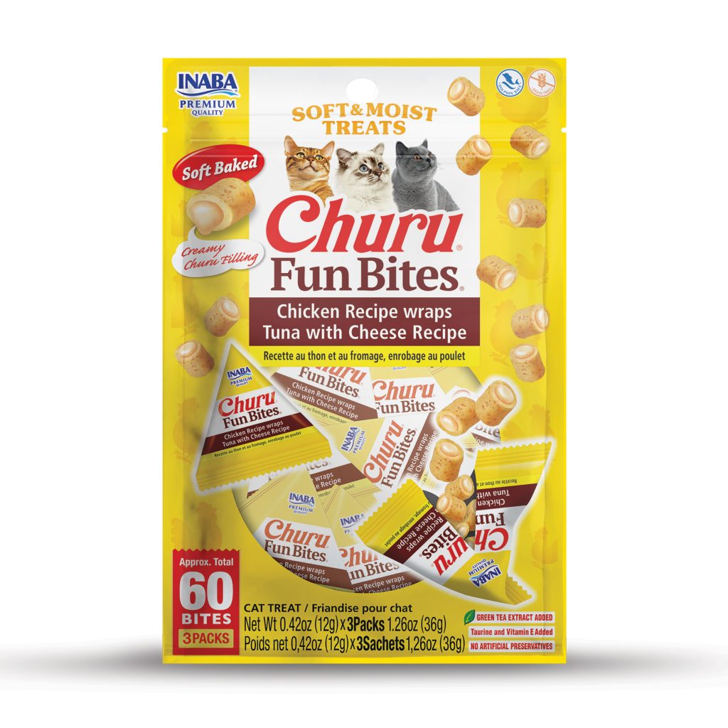 Churu Fun Bites for Cat, Tuna with Cheese Recipe (Each: 3 Tetra Bags)