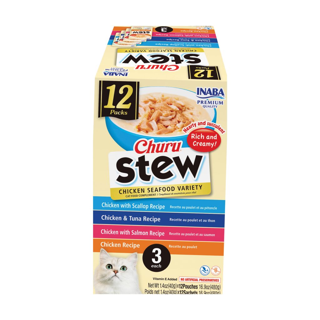 Churu Stew for Cat, Chicken & Seafood Variety (Each: 12 Pouches)