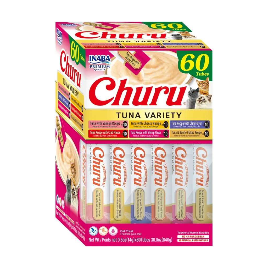 Churu for Cat, Tuna Variety Box (Each: 60 Tubes)