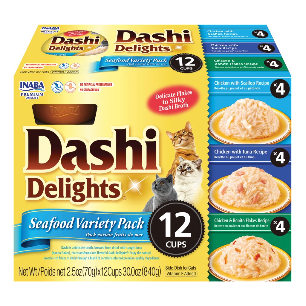 Dashi Delights for Cat, Seafood Variety (Each: 12 Cups)