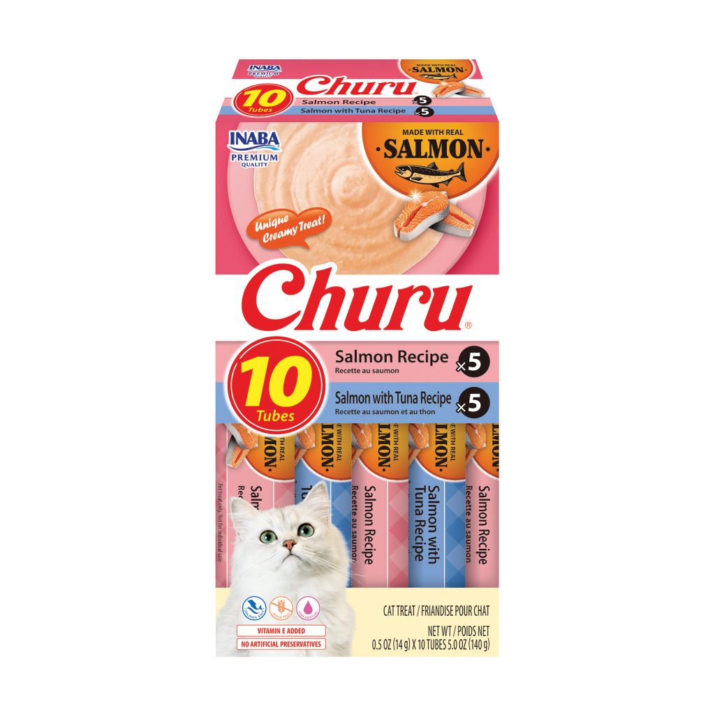 Salmon Churu for Cat, Salmon Variety (Each: 10 Tubes)