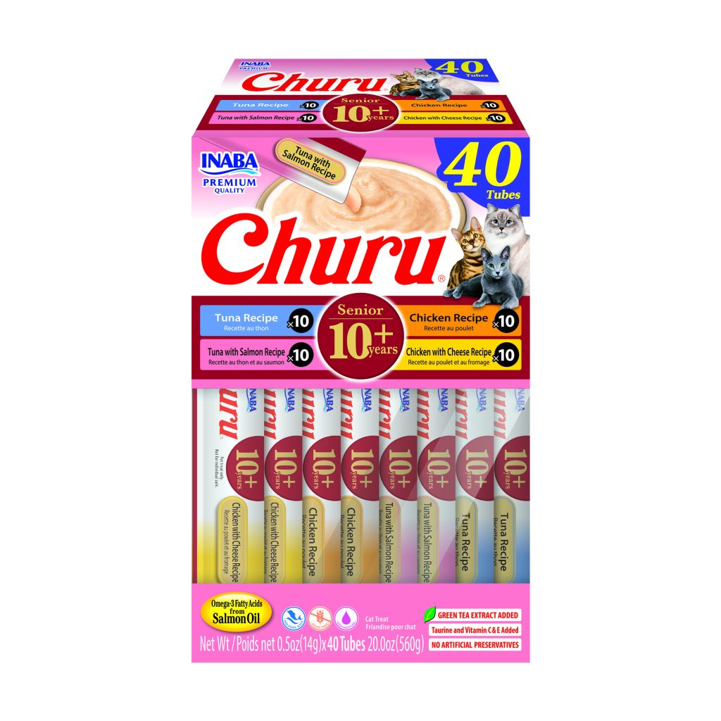 Churu Senior 10+ for Cat, Tuna & Chicken Variety (Each: 40 Tubes)