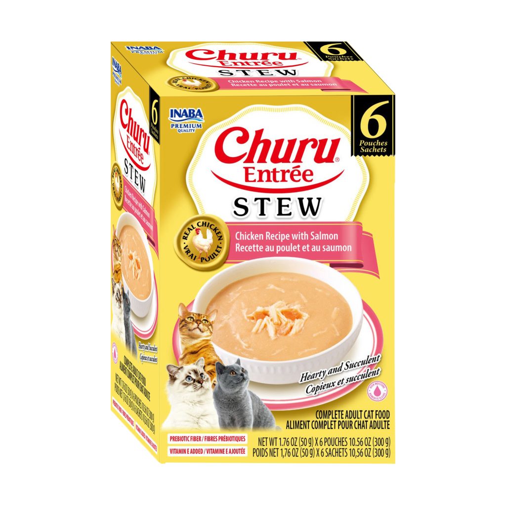 Churu Entree Stew for Cat, Chicken with Salmon Recipe (Each: 6 Pouches)
