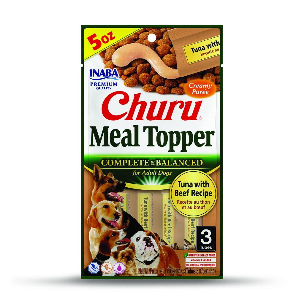 Churu Meal Topper for Dog, Tuna with Beef Recipe (Each: 3 Tubes)