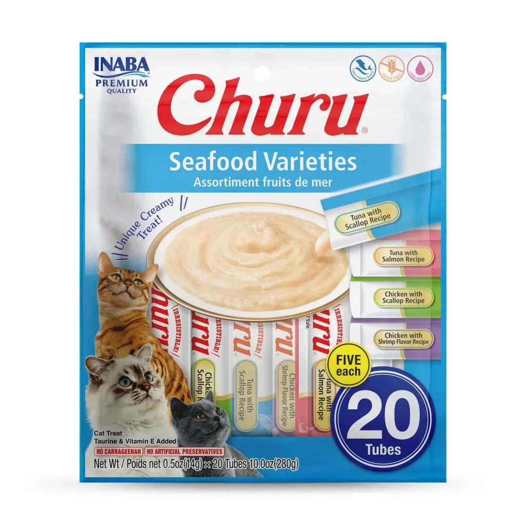 Churu for Cat, Seafood Variety Bag (Each: 20 Tubes)