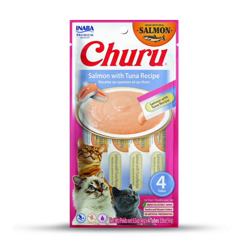 Salmon Churu for Cat, Salmon with Tuna Recipe (Each: 4 Tubes)