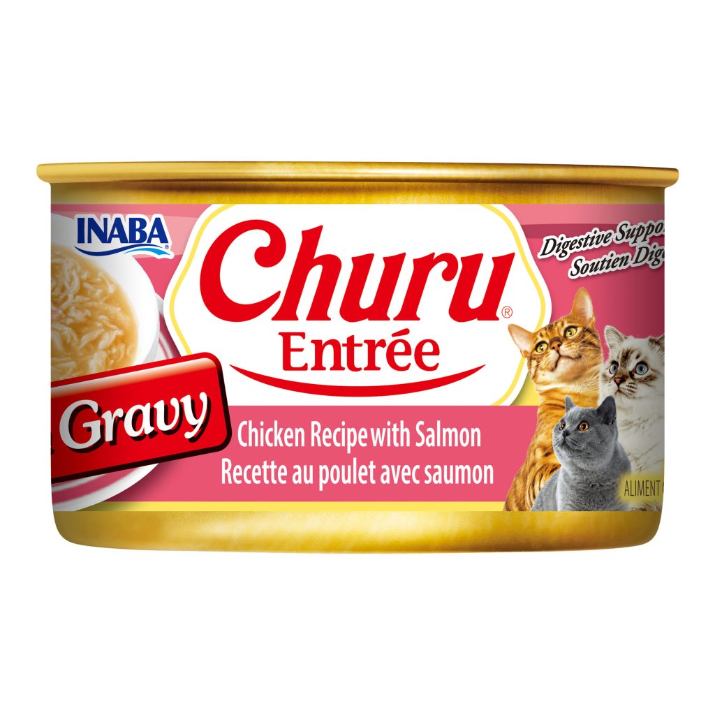 Churu Entree in Gravy for Cat, Chicken Recipe with Salmon (Each: 1 Can)