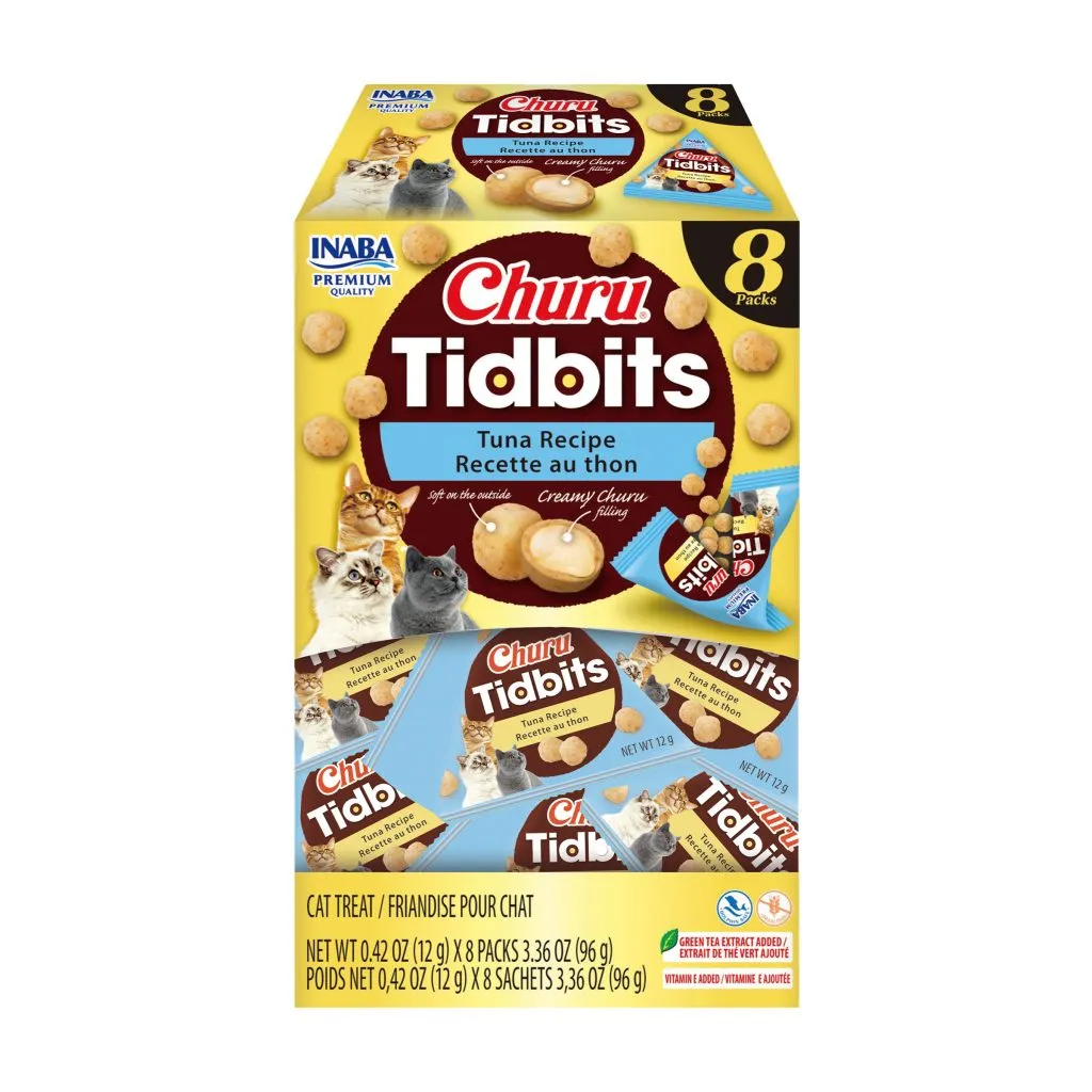 Churu Tidbits for Cat, Tuna Recipe (Each: 8 Tetra Bags)