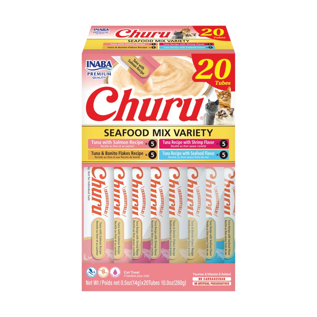 Churu for Cat, Seafood Variety Box (Each: 20 Tubes)