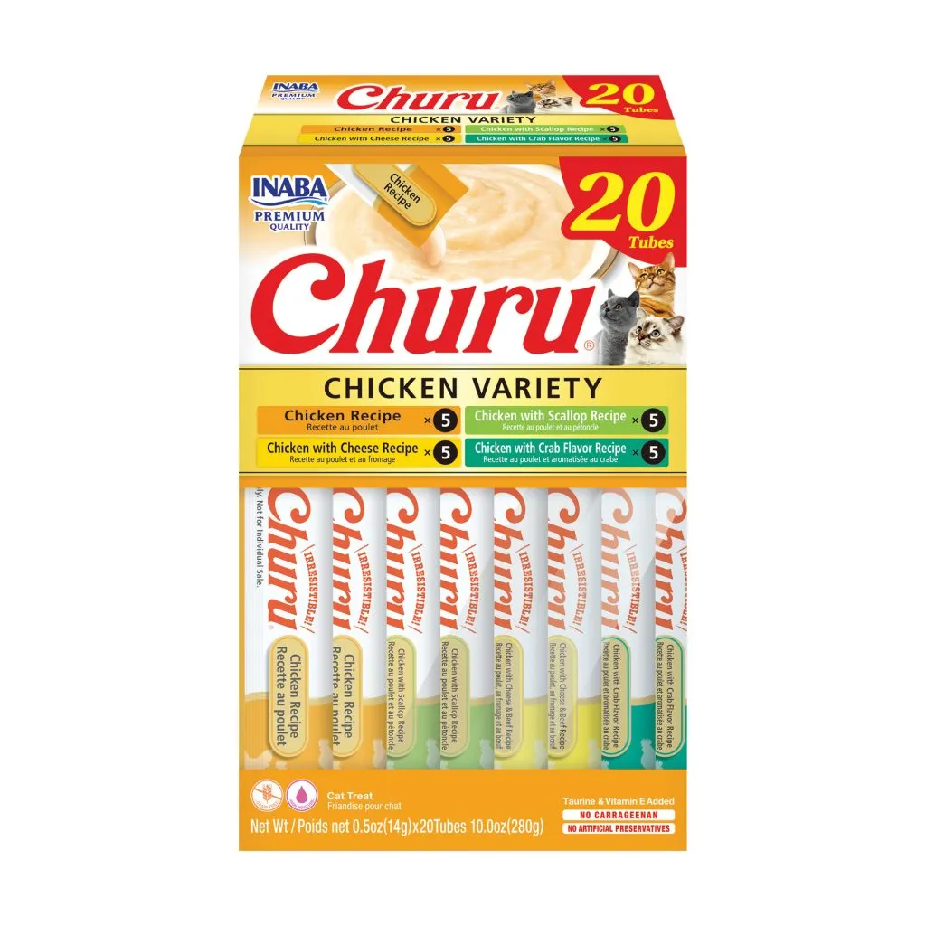Churu for Cat, Chicken Variety Box (Each: 20 Tubes)