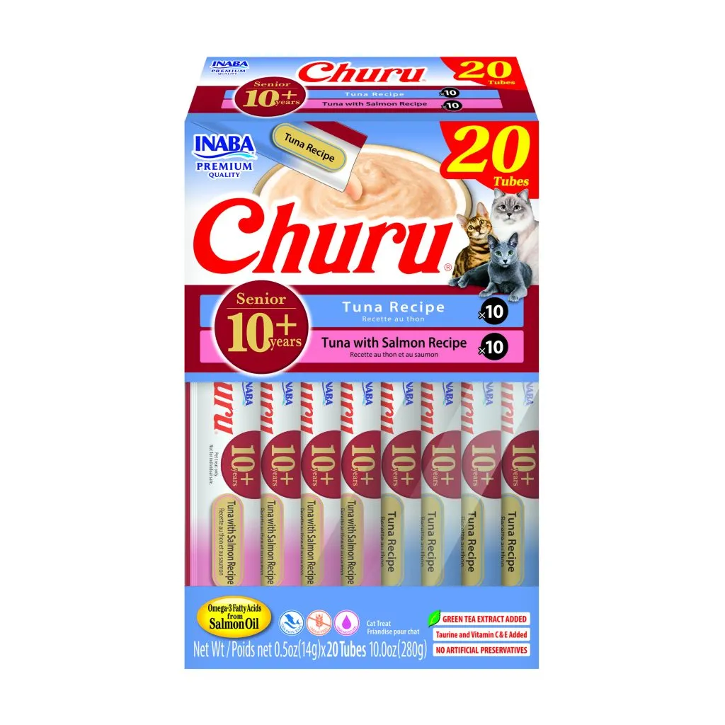 Churu Senior 10+ for Cat, Tuna Variety (Each: 20 Tubes)