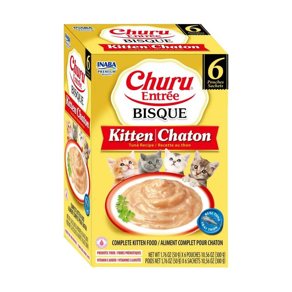 Churu Entree Bisque Kitten for Cat, Tuna Recipe (Each: 6 Pouches)